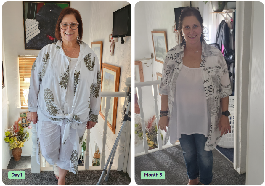 Karen - Lost 9kg in 3 months. “My appetite has significantly reduced which has helped me in stopping my habit of snacking. I have also noticed that my portion size has decreased. All adding to the results.”